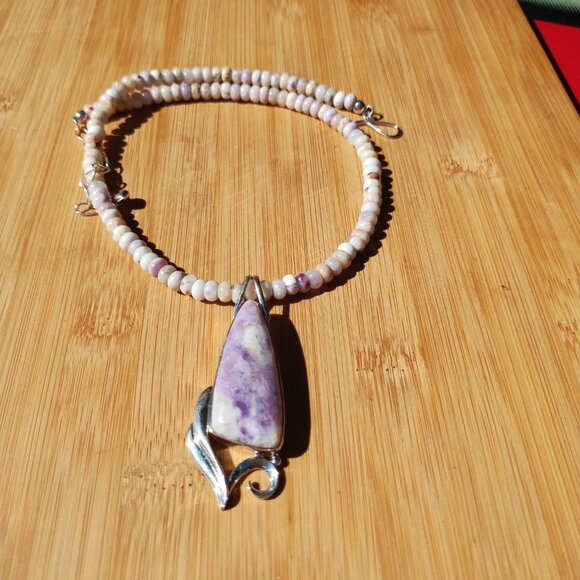 Jay King DTR mine finds lavender opal necklace pendant set 925 Sterling Silver - Picture 12 of 13